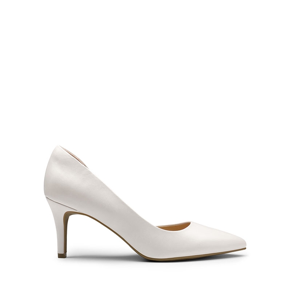 Pointed Toe Stiletto Heel Pumps - WHITE - 2